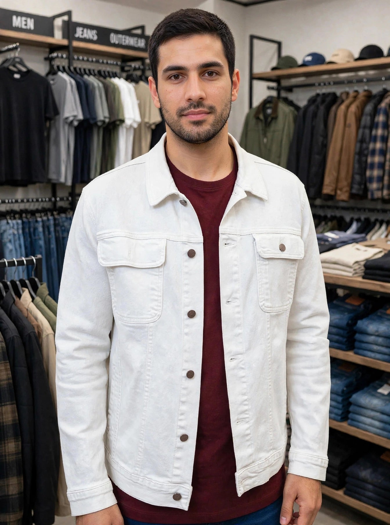 Chaqueta mezclilla para hombre