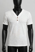 Polera waffle con botones